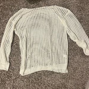 Shein crocheted white cover up